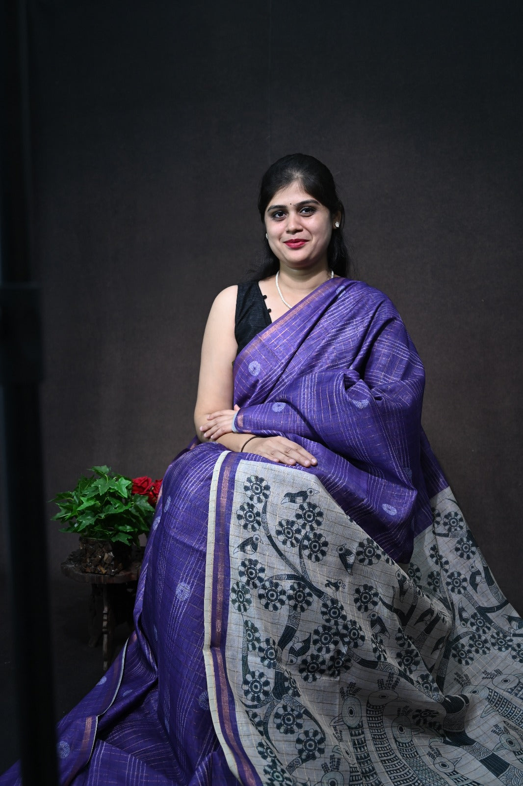 Chanderi Print Saree