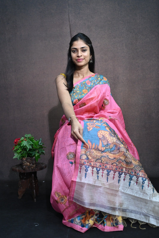 Kalamkari Tussar silk