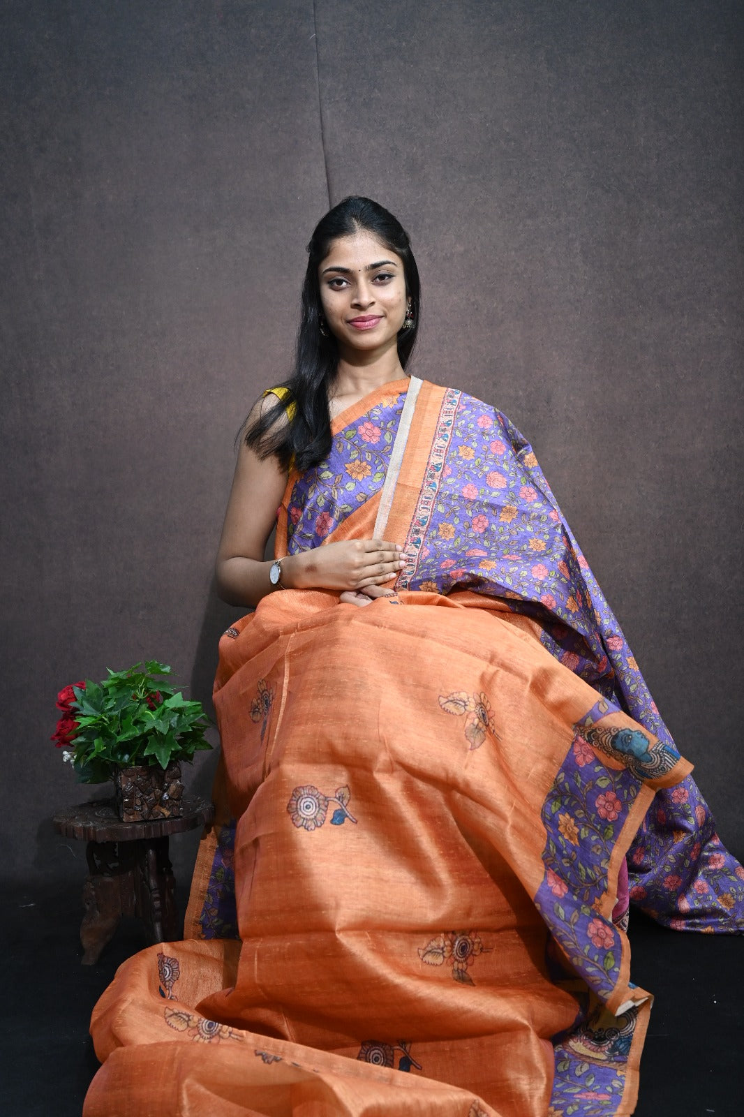 Kalamkari Tussar silk
