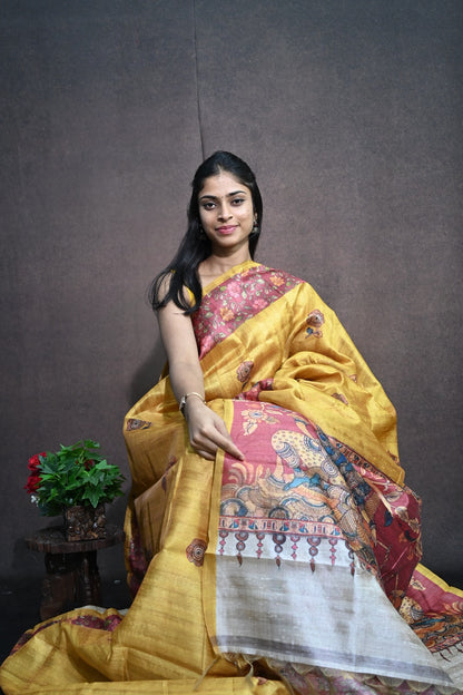 Kalamkari Tussar silk