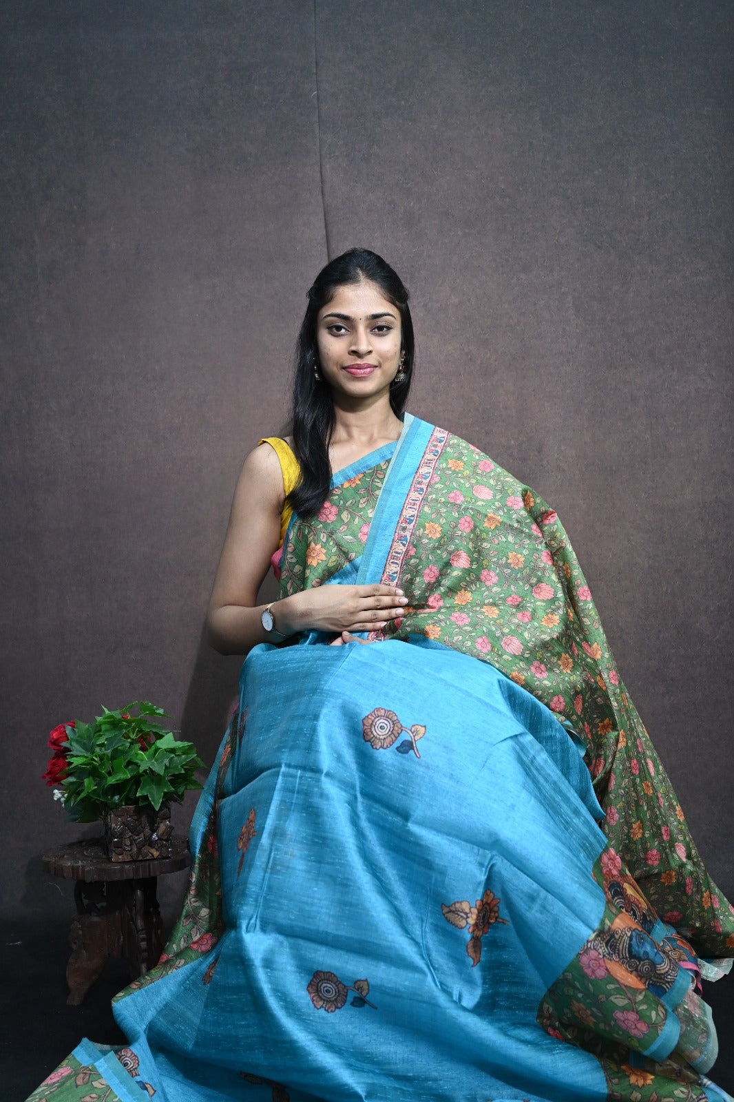 Kalamkari Tussar silk