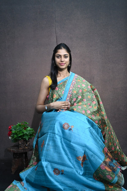 Kalamkari Tussar silk