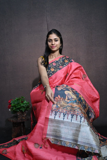 Kalamkari Tussar silk