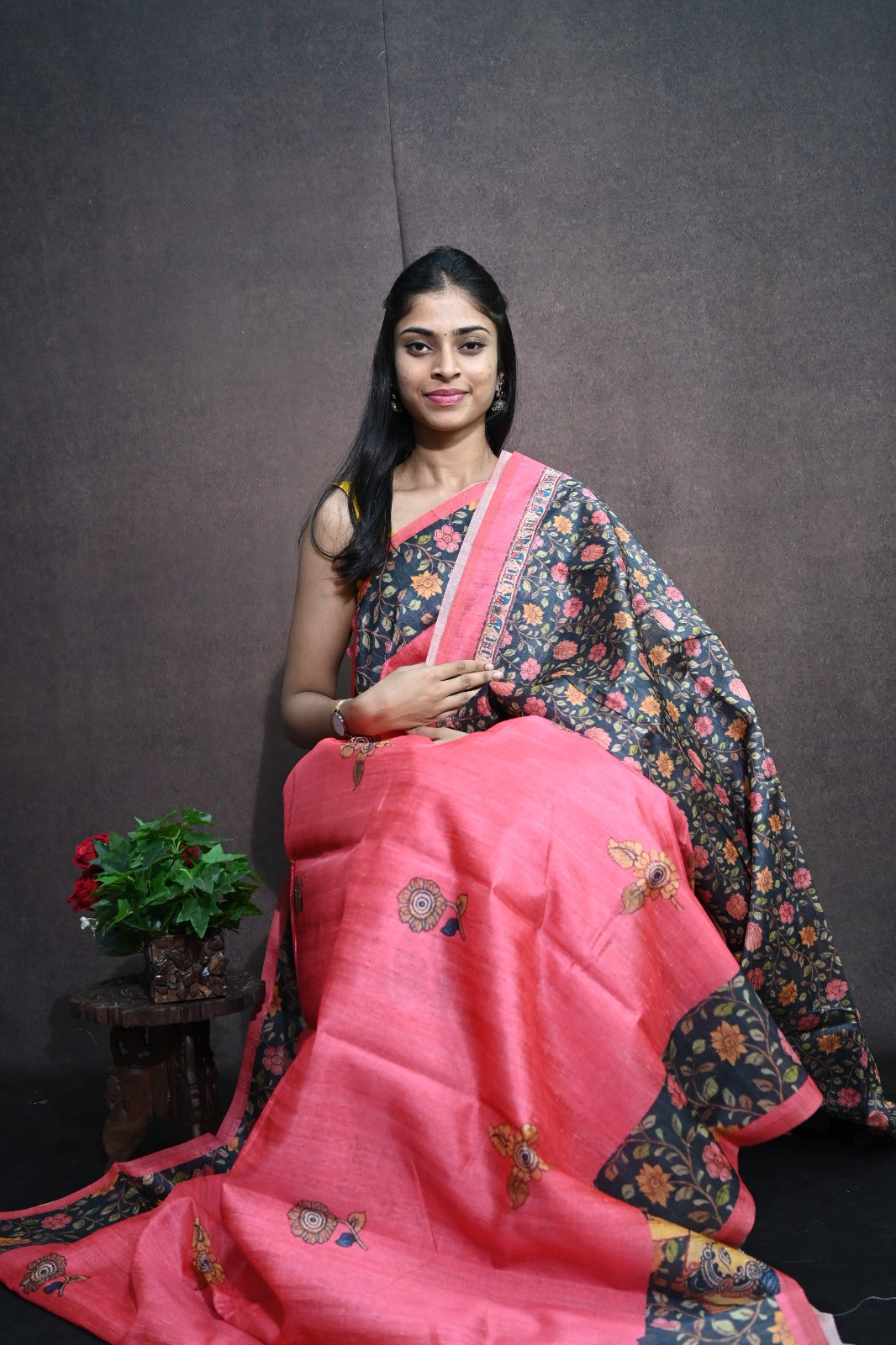 Kalamkari Tussar silk