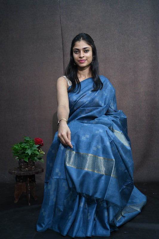 Semi Kota Tussar Silk Saree