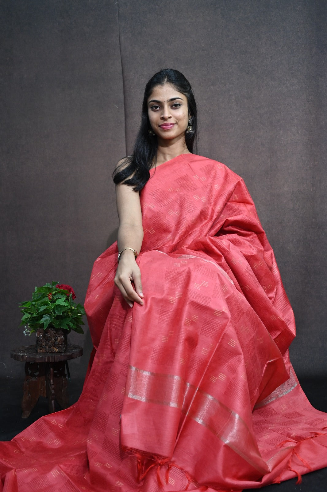 Semi Kota Tussar Silk Saree