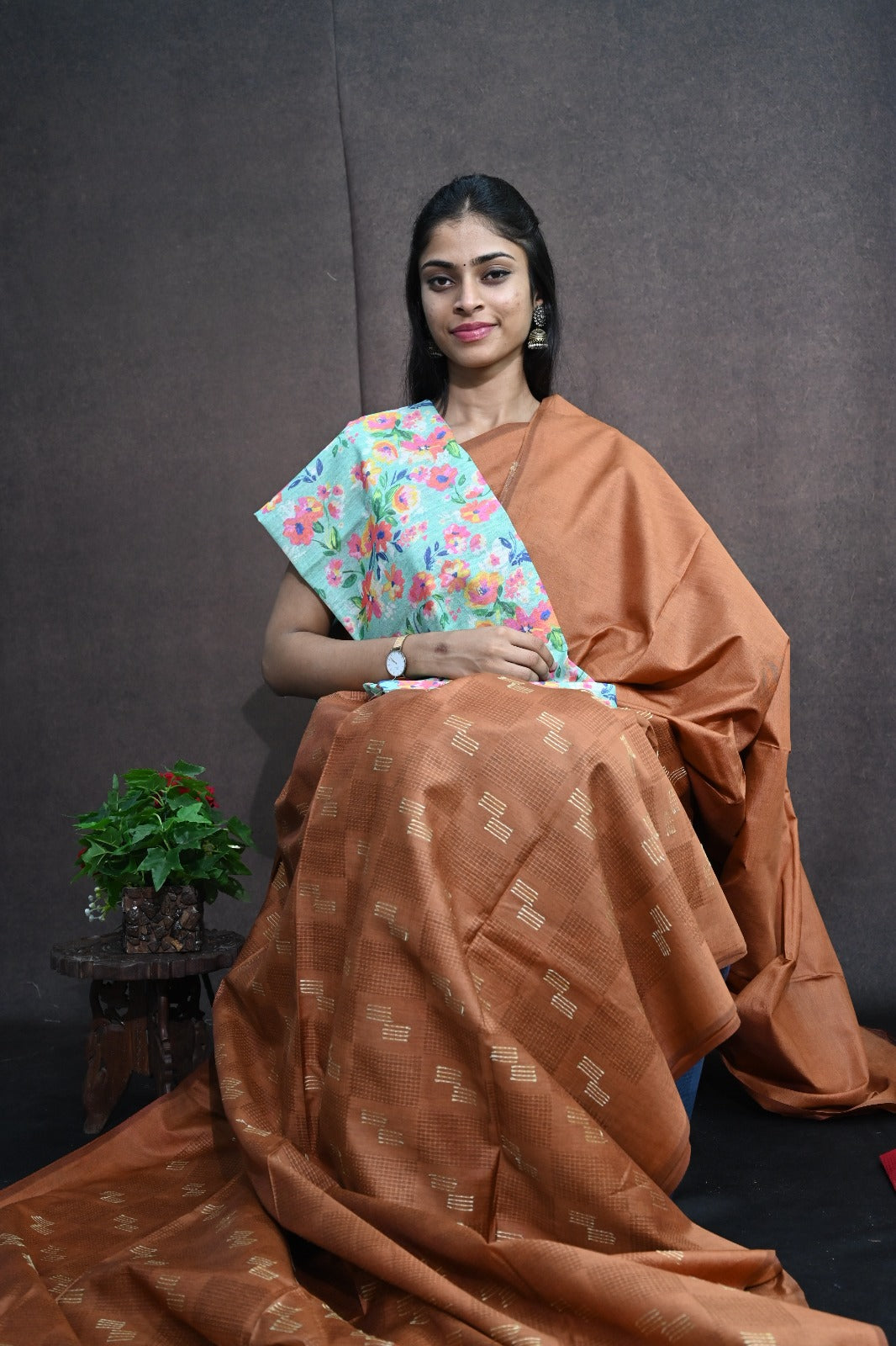 Semi Kota Tussar Silk Saree