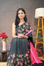 Mangalagiri Silk With Floral Print