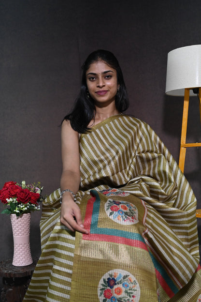 Tussar saree