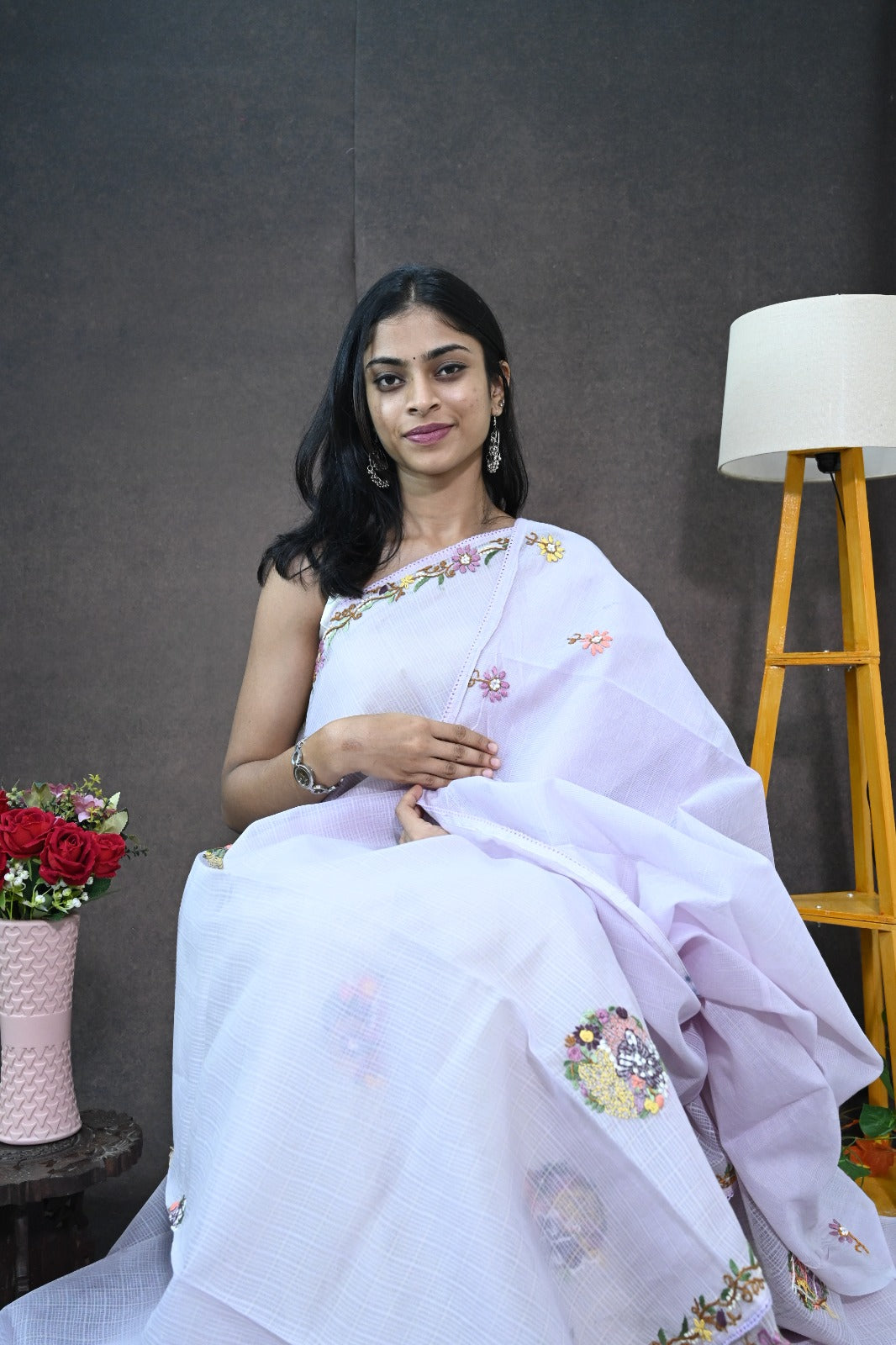 Kota Silk Saree with Embroidey Work
