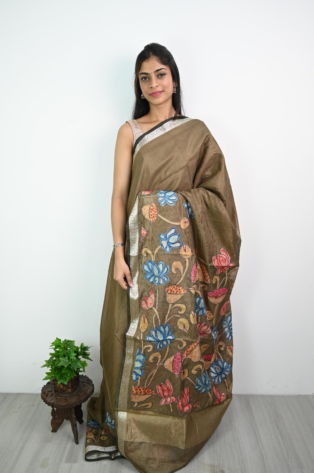 Kota Silk Saree with Applique work