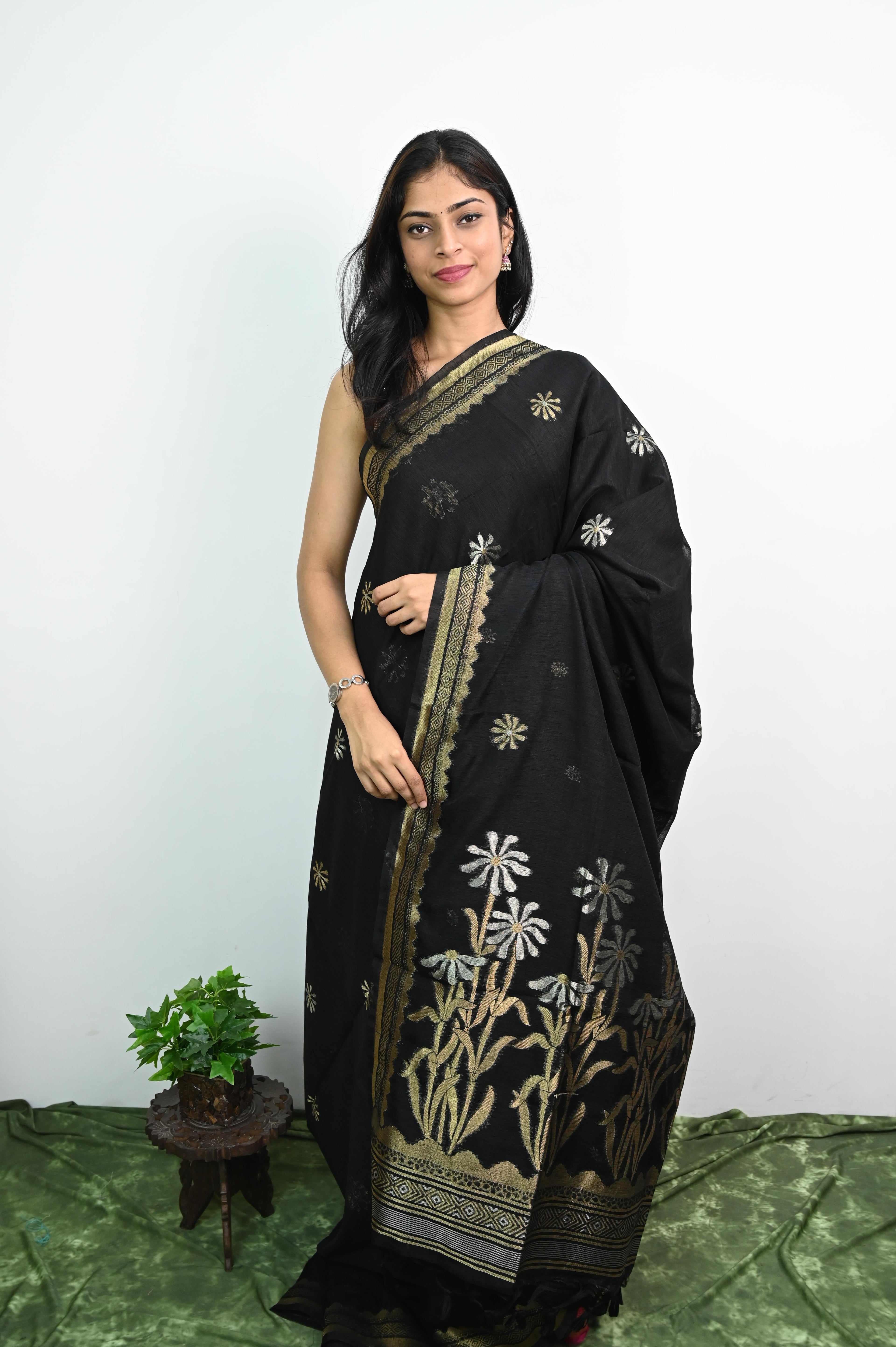 Khadi Jamdani Sarees