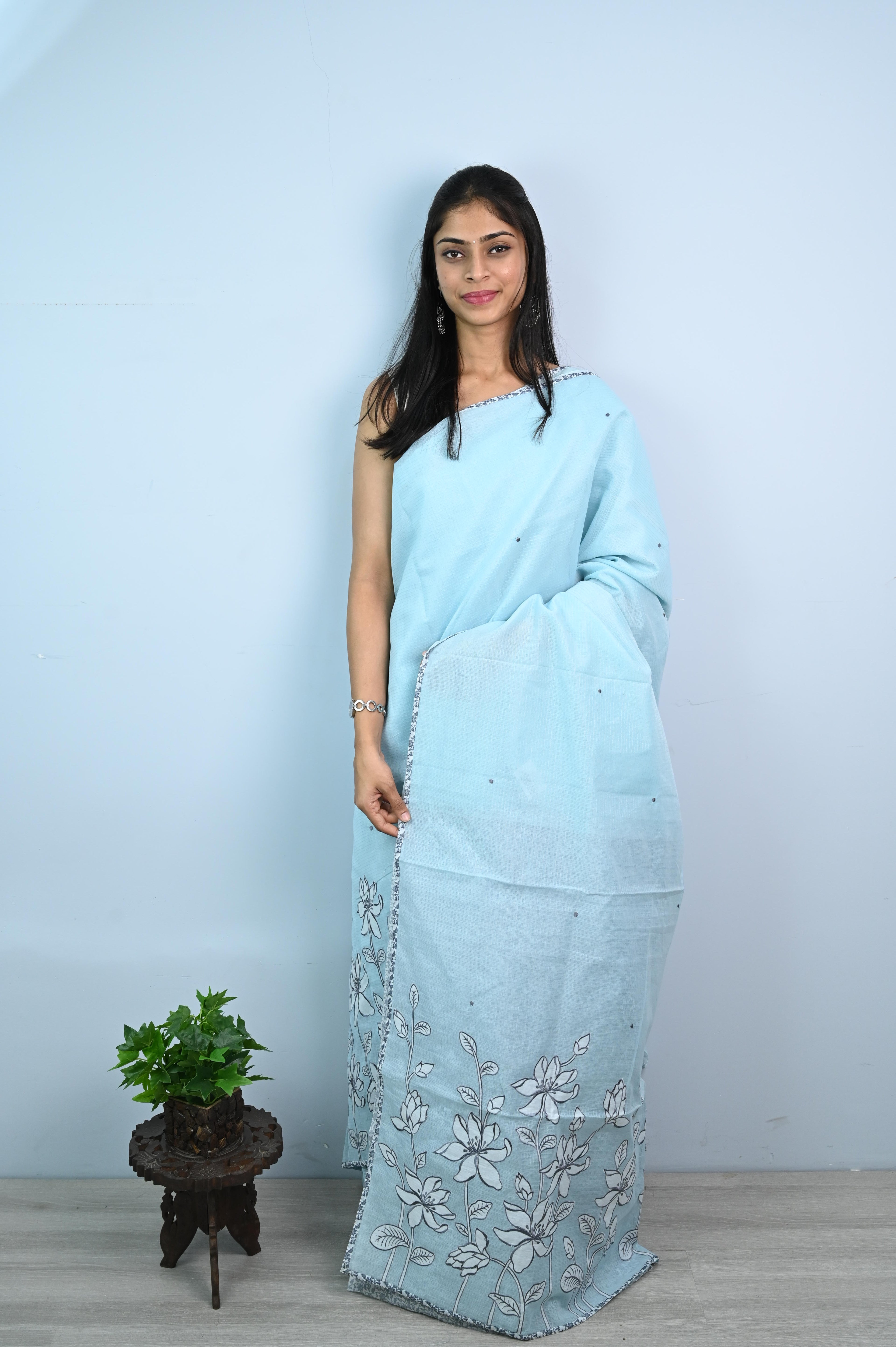 Kota Silk Saree with Applique