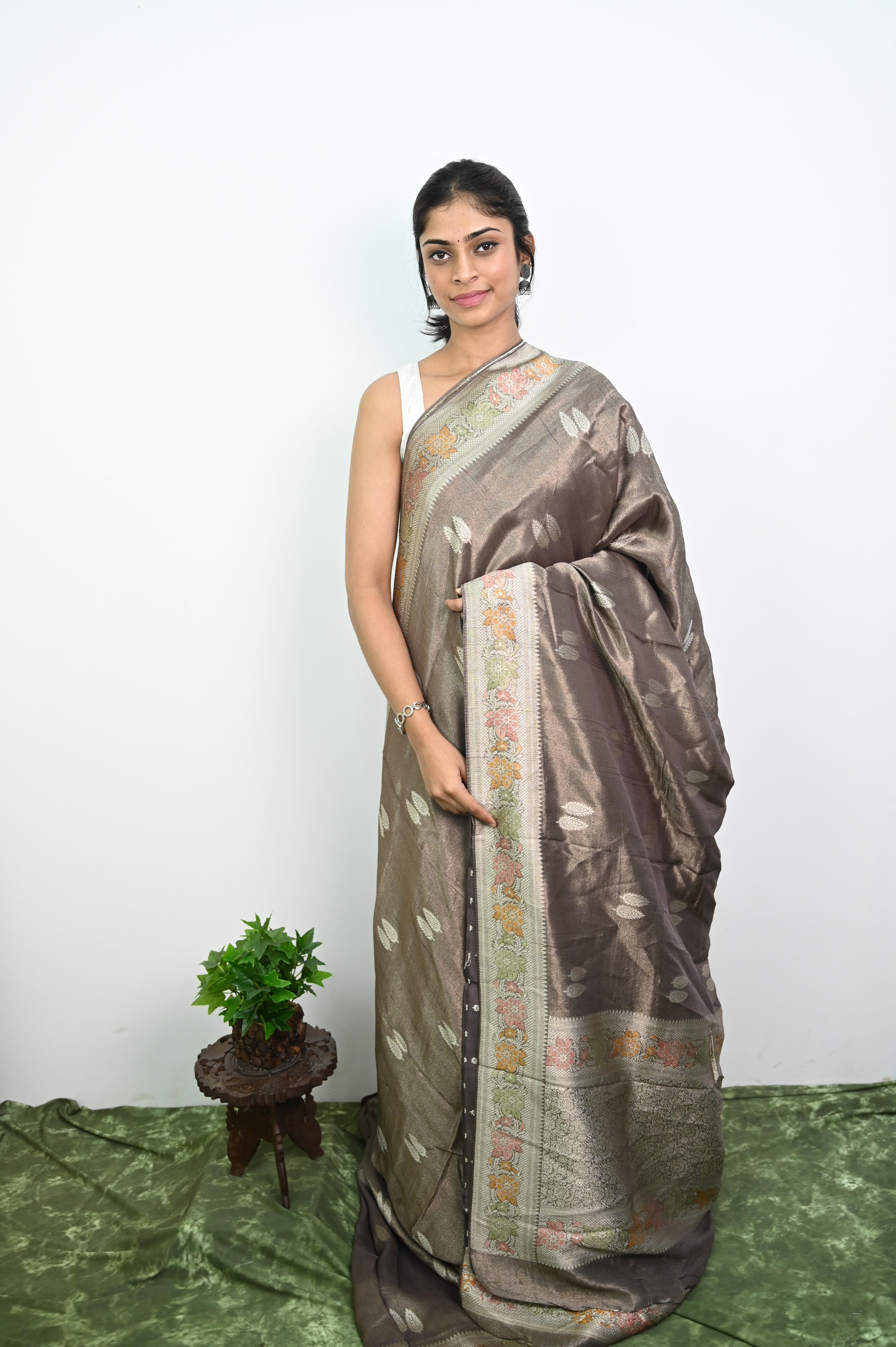 Tussar Georgette Silk Saree