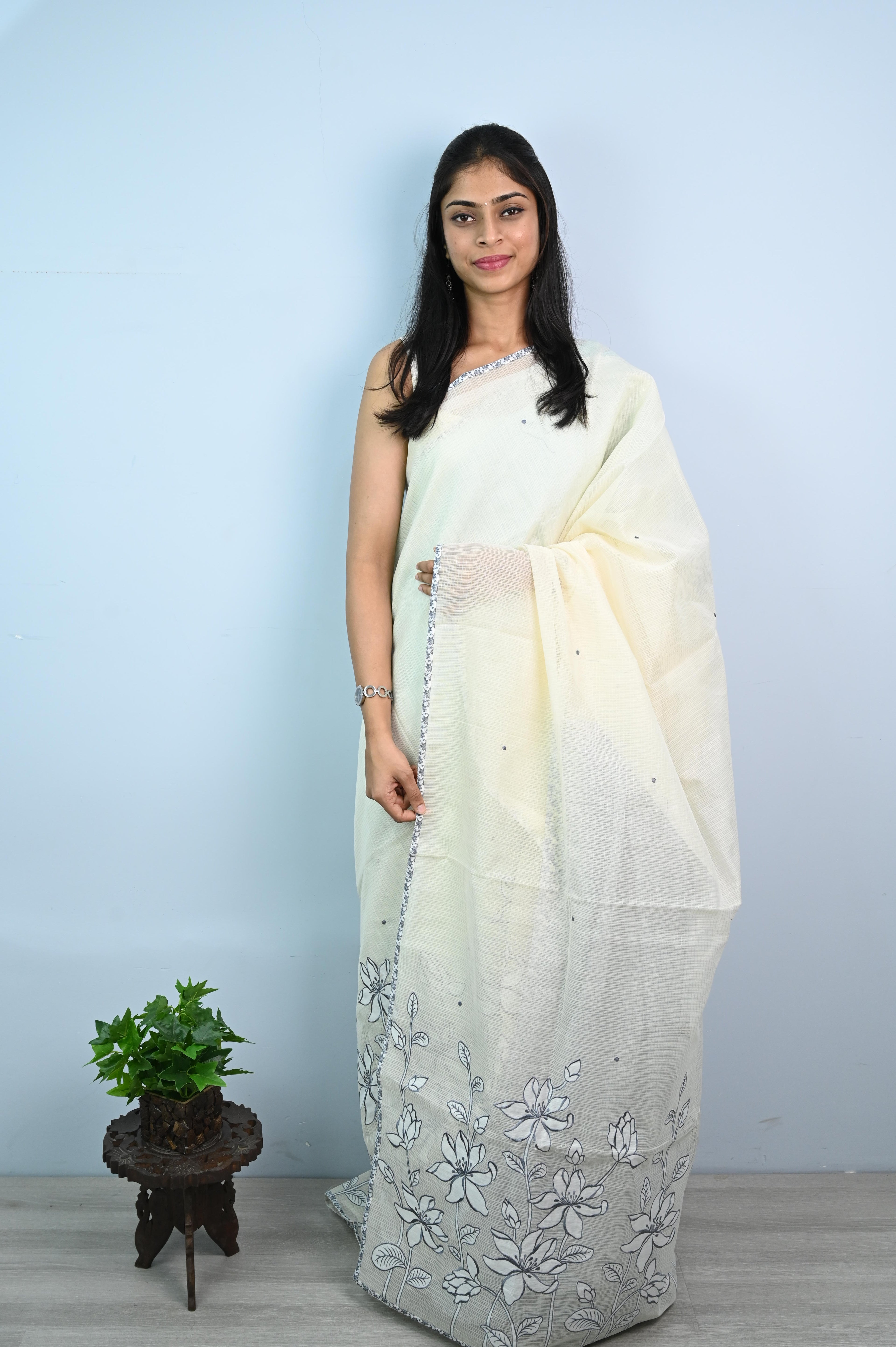 Kota Silk Saree with Applique