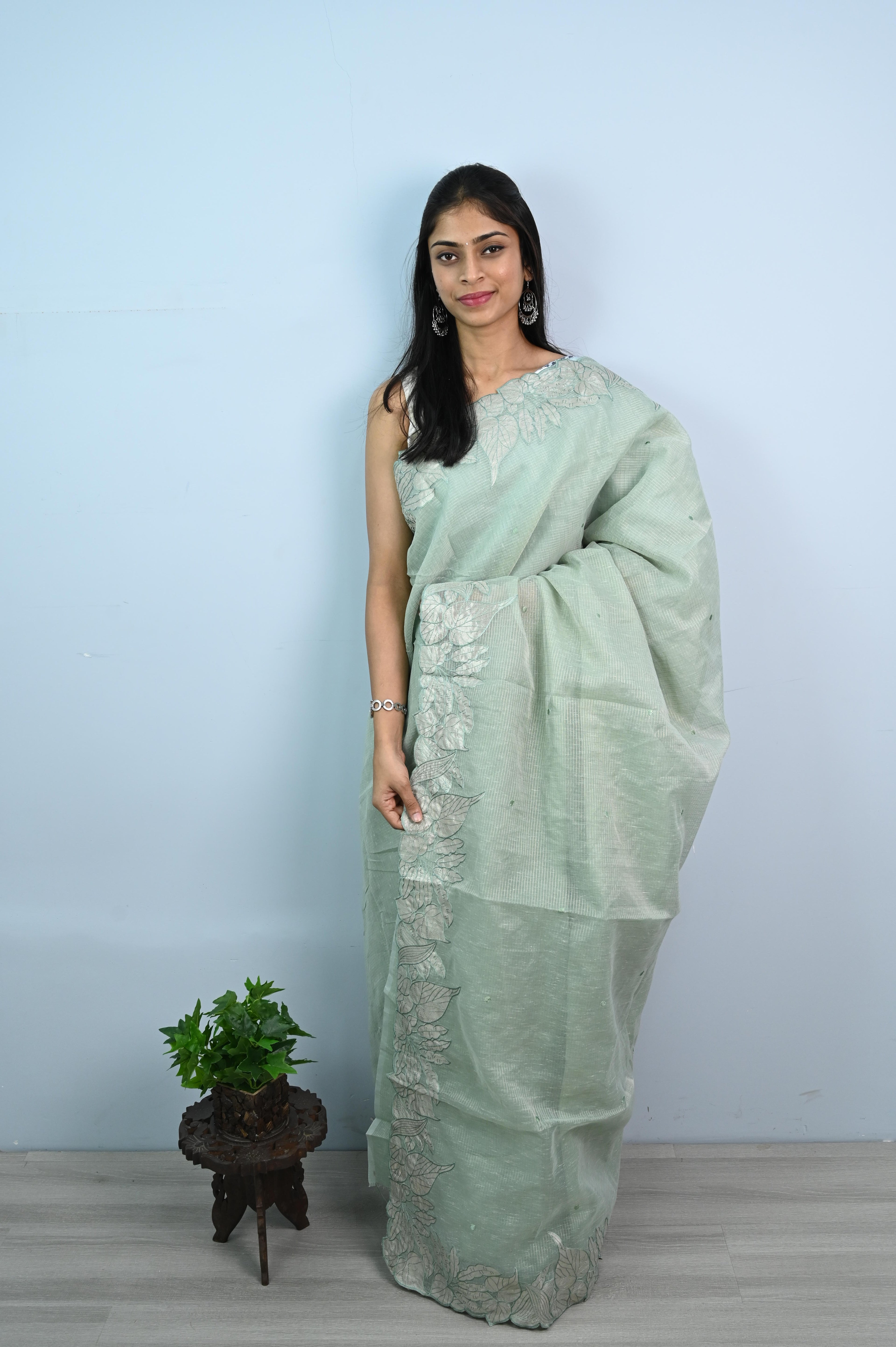 Kota Silk Saree with Applique