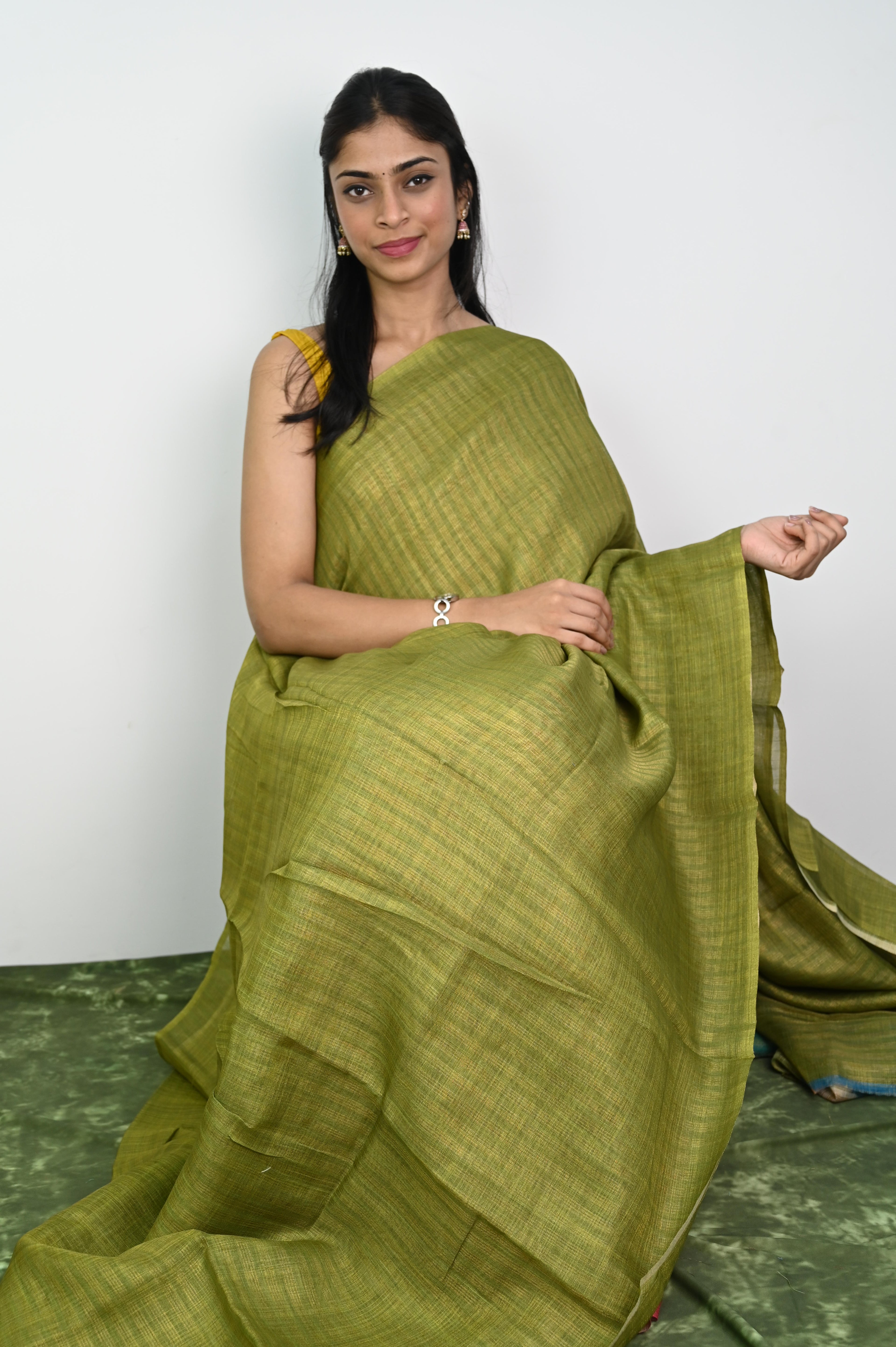Linen Silk Saree