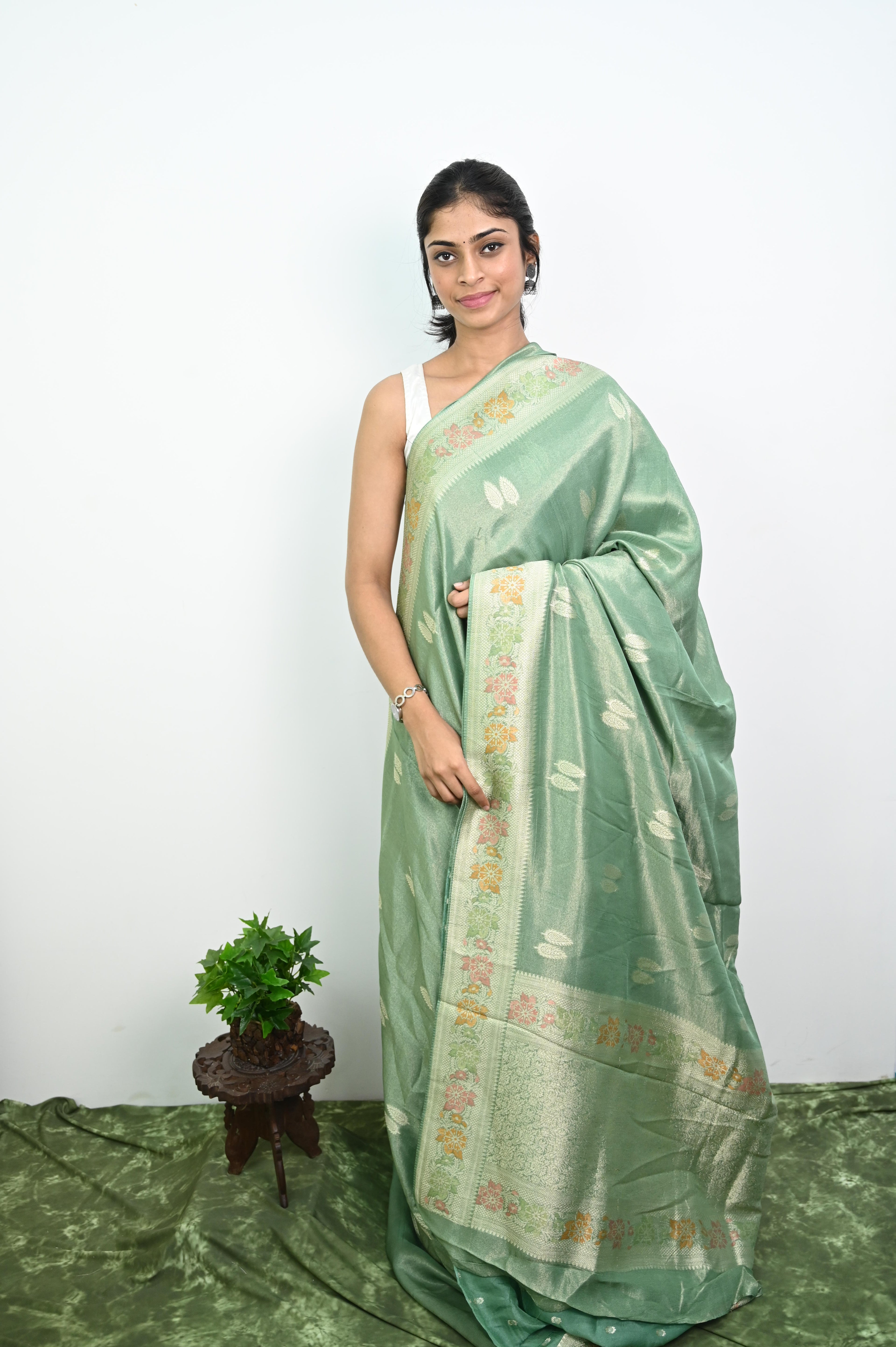 Tussar Georgette Silk Saree