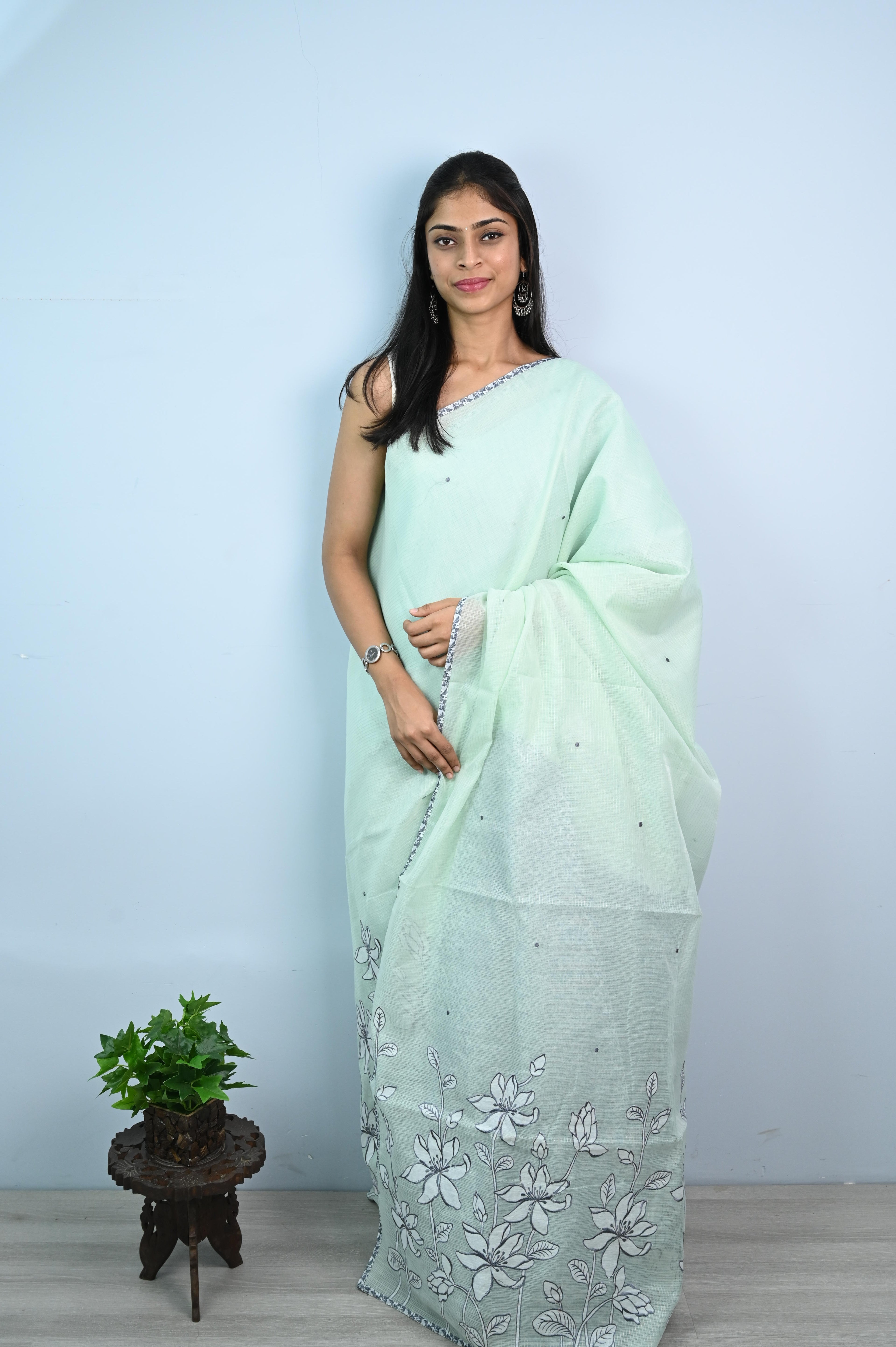 Kota Silk Saree with Applique