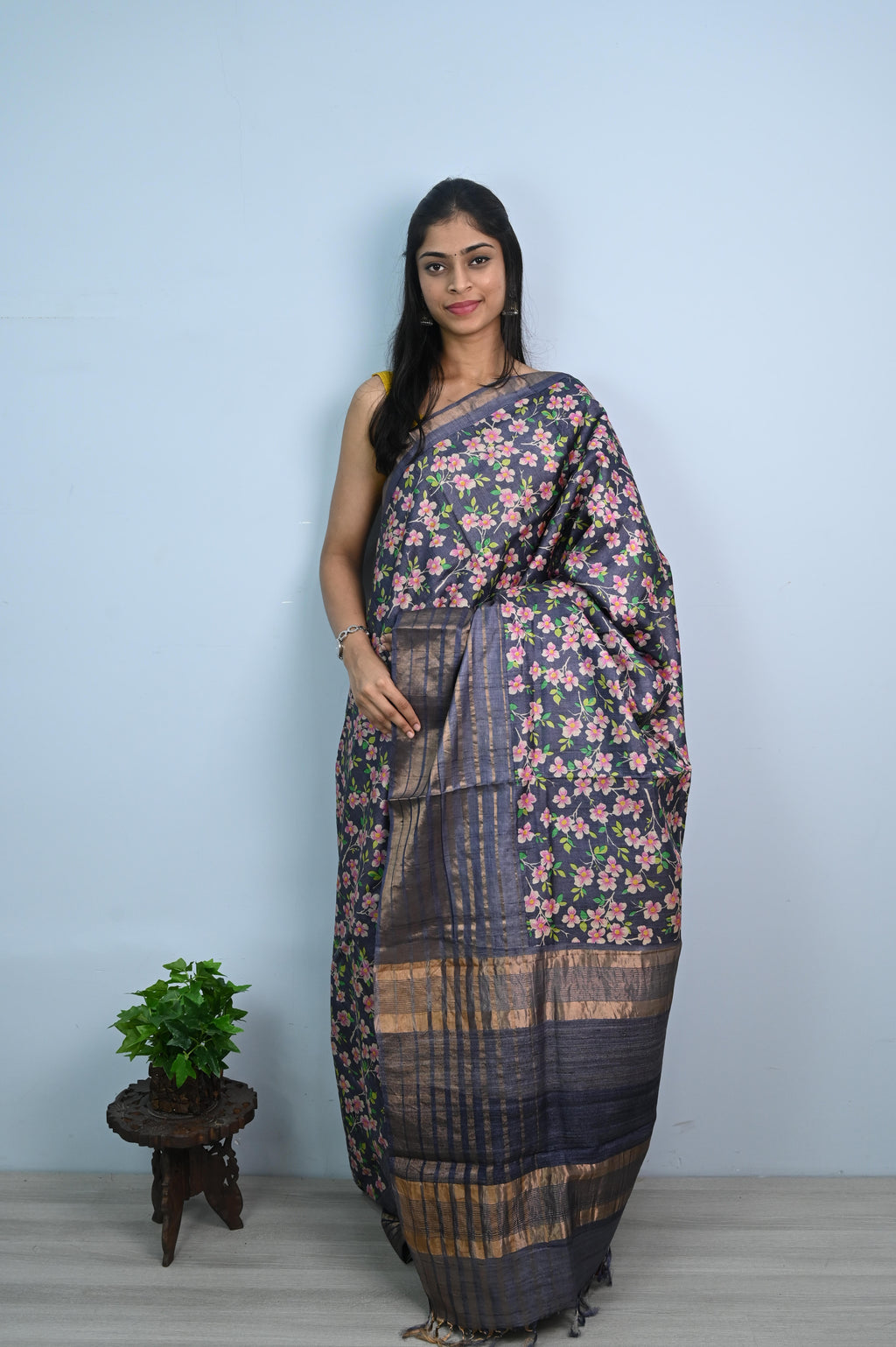 Pure Handloom Desi Tussar Silk Saree