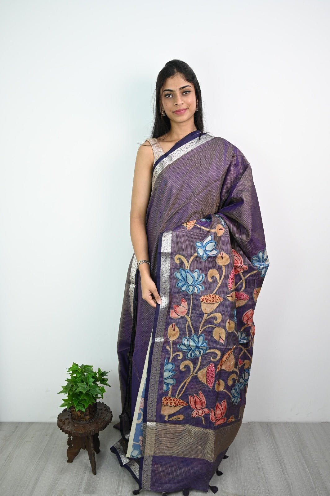 Kota Silk Saree with Applique work