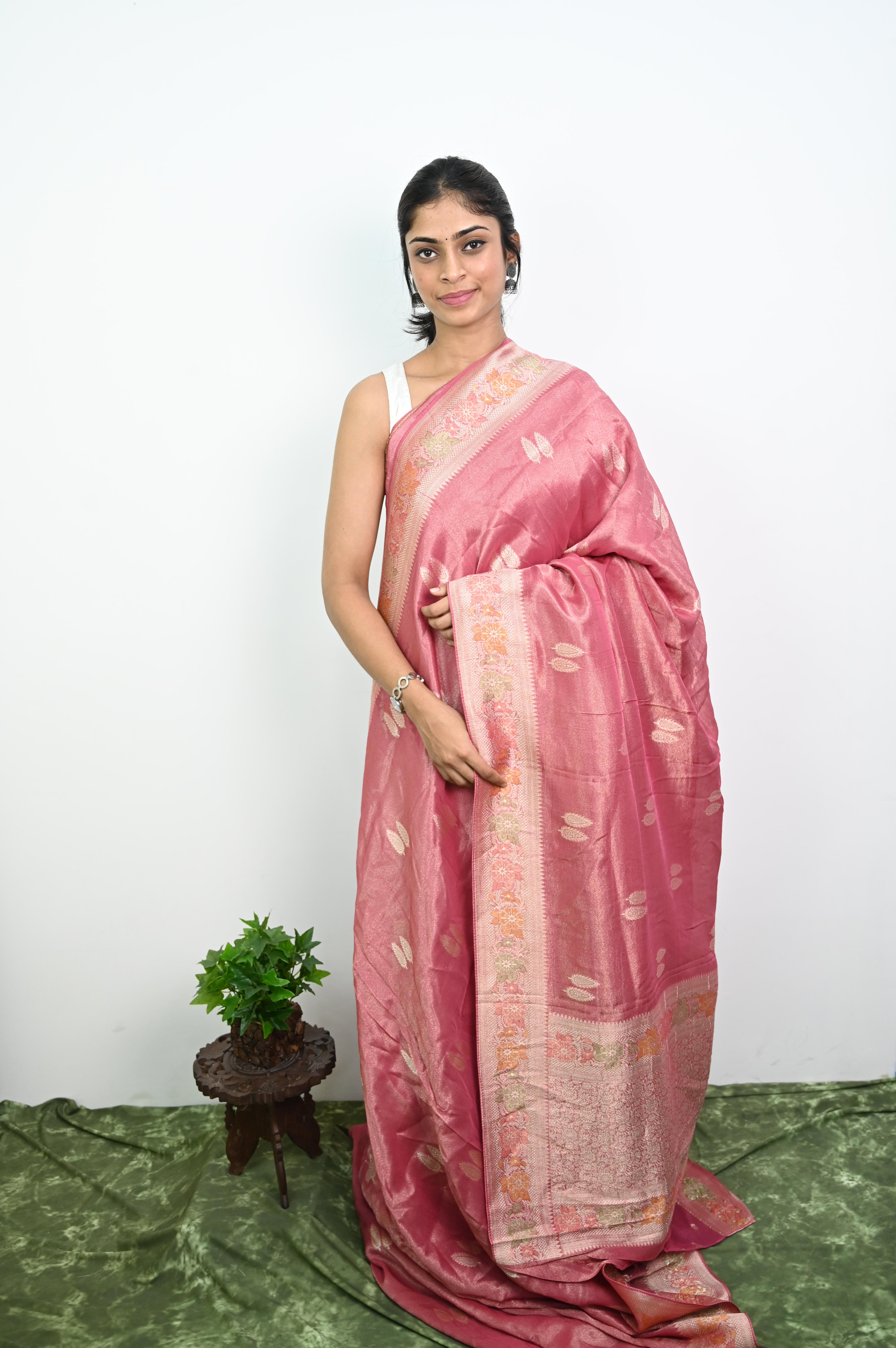 Tussar Georgette Silk Saree