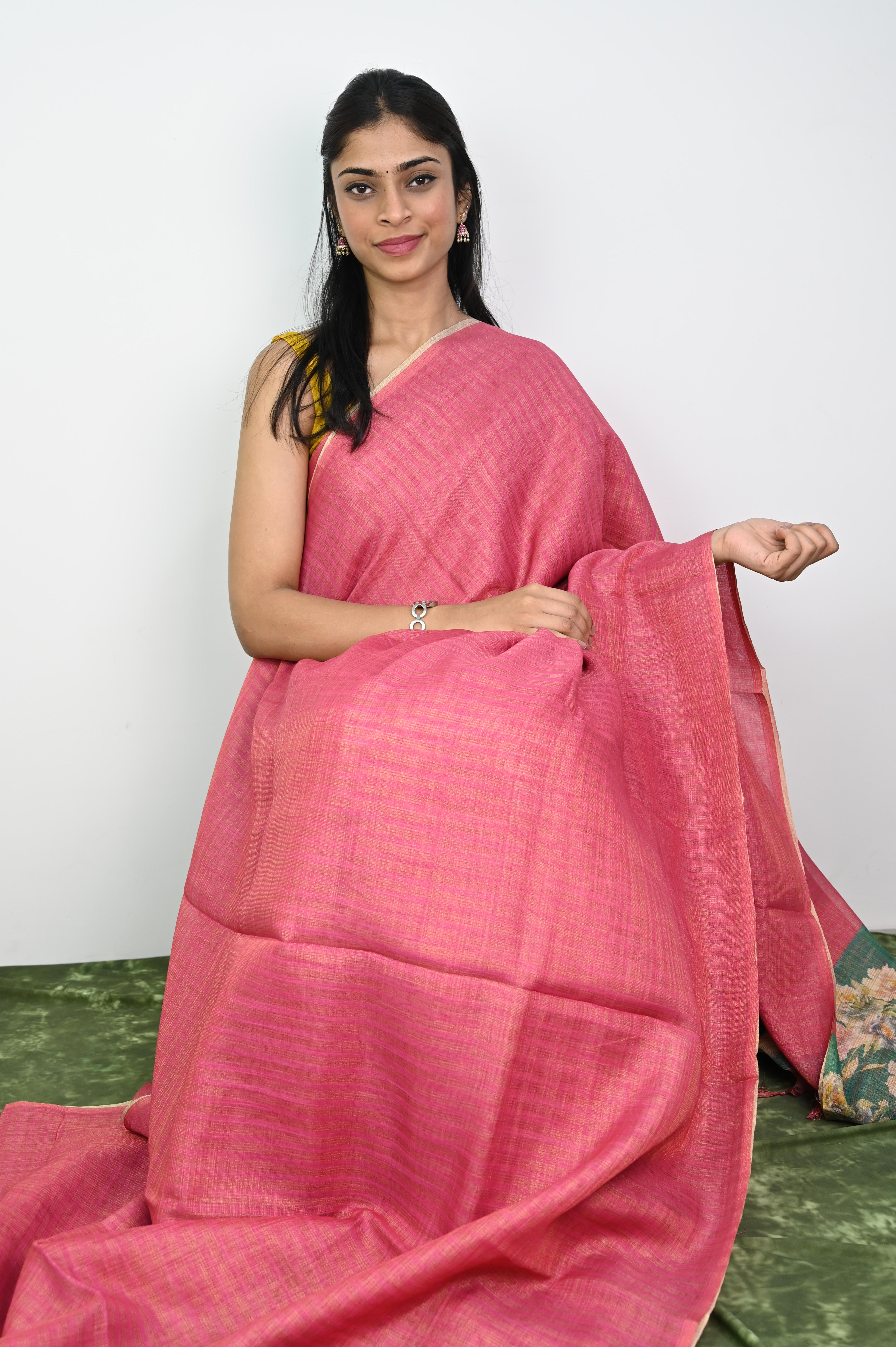 Linen Silk Saree