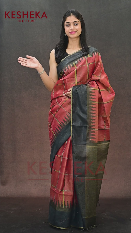 Munga Tussar silk saree