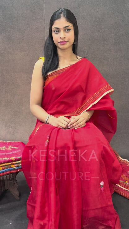 Kota Silk Saree with Embroidey Work