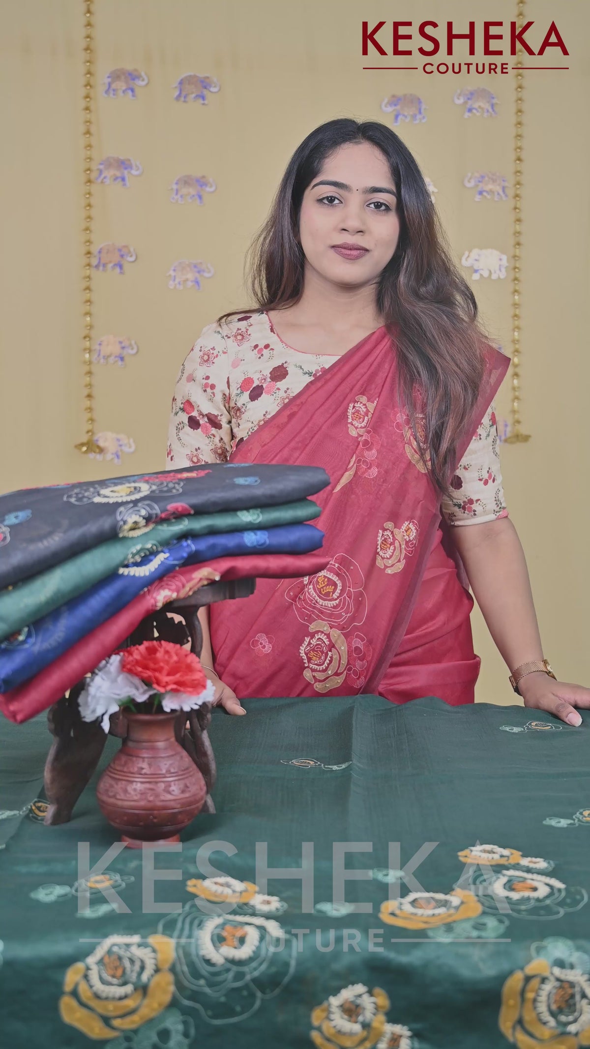 Chanderi Print Saree
