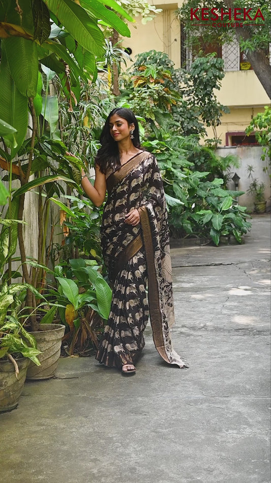 Chennur Silk Saree - Black