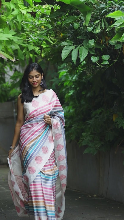 Fancy Tussar  Saree