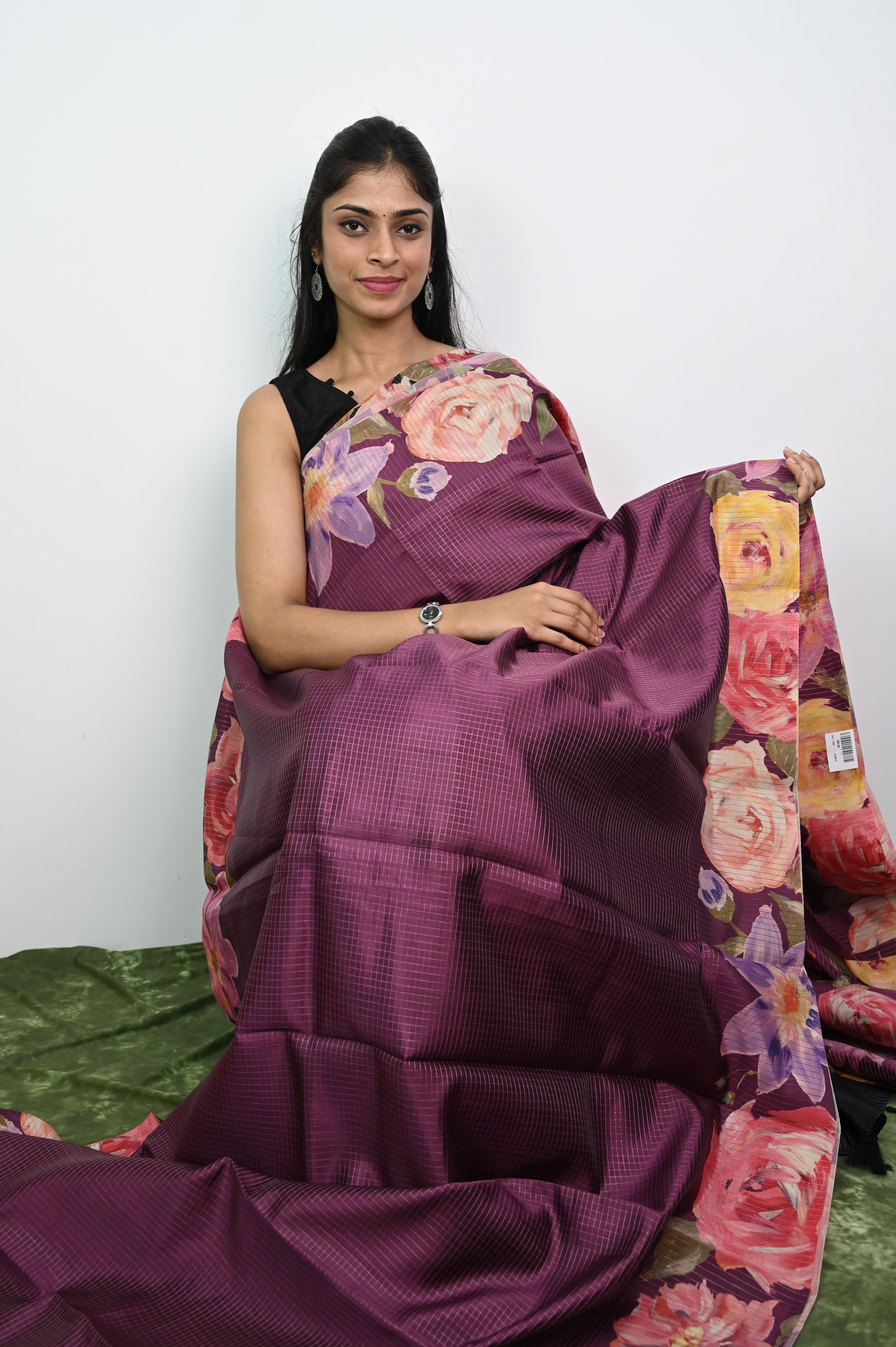 Tussar printed silk sarees