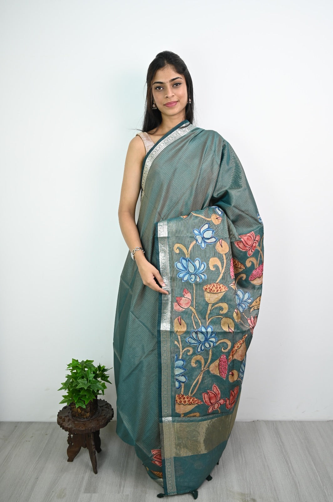 Kota Silk Saree with Applique work