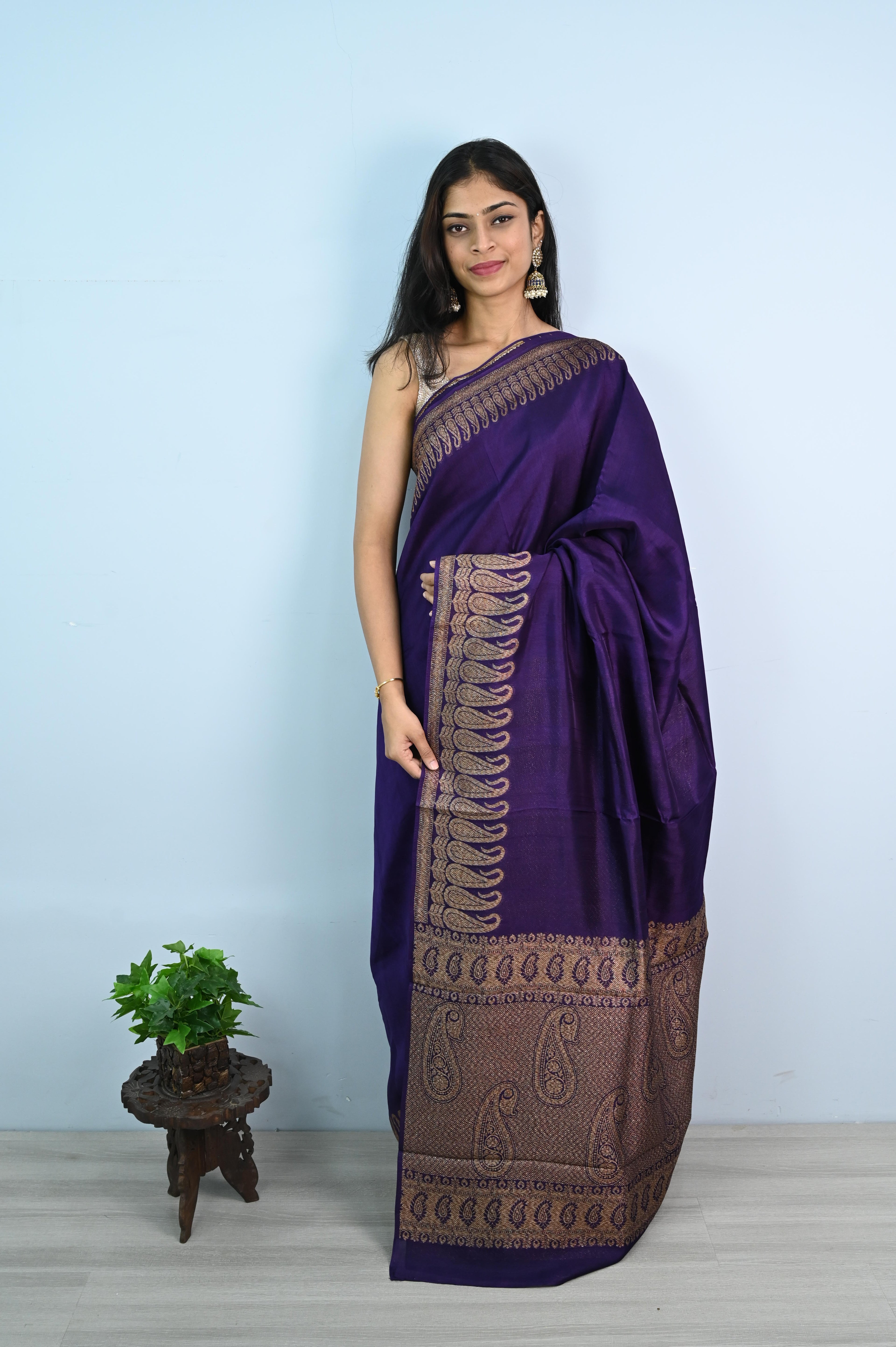 Tussar Georgette Silk Saree