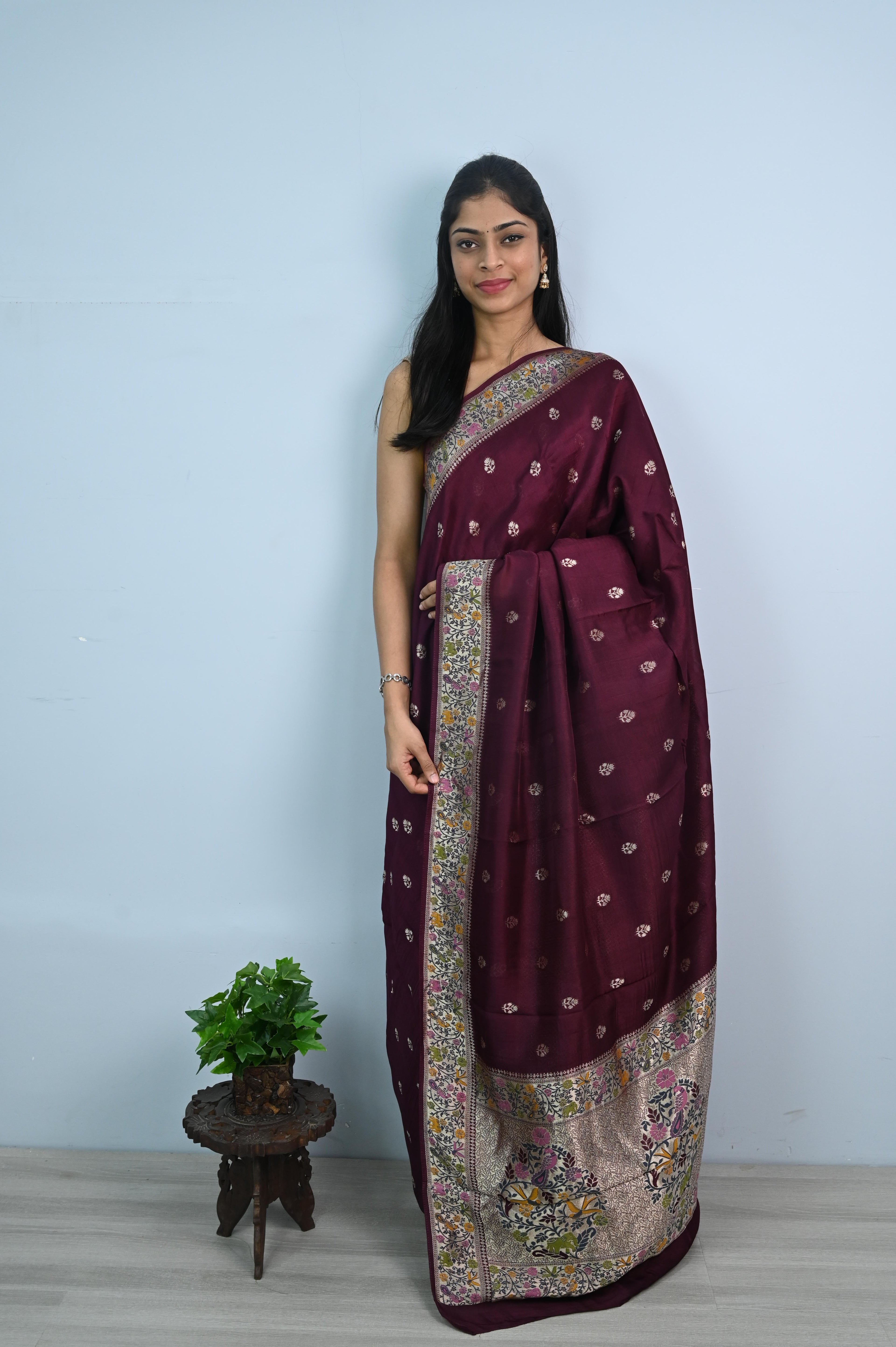 Tussar Georgette Silk Saree