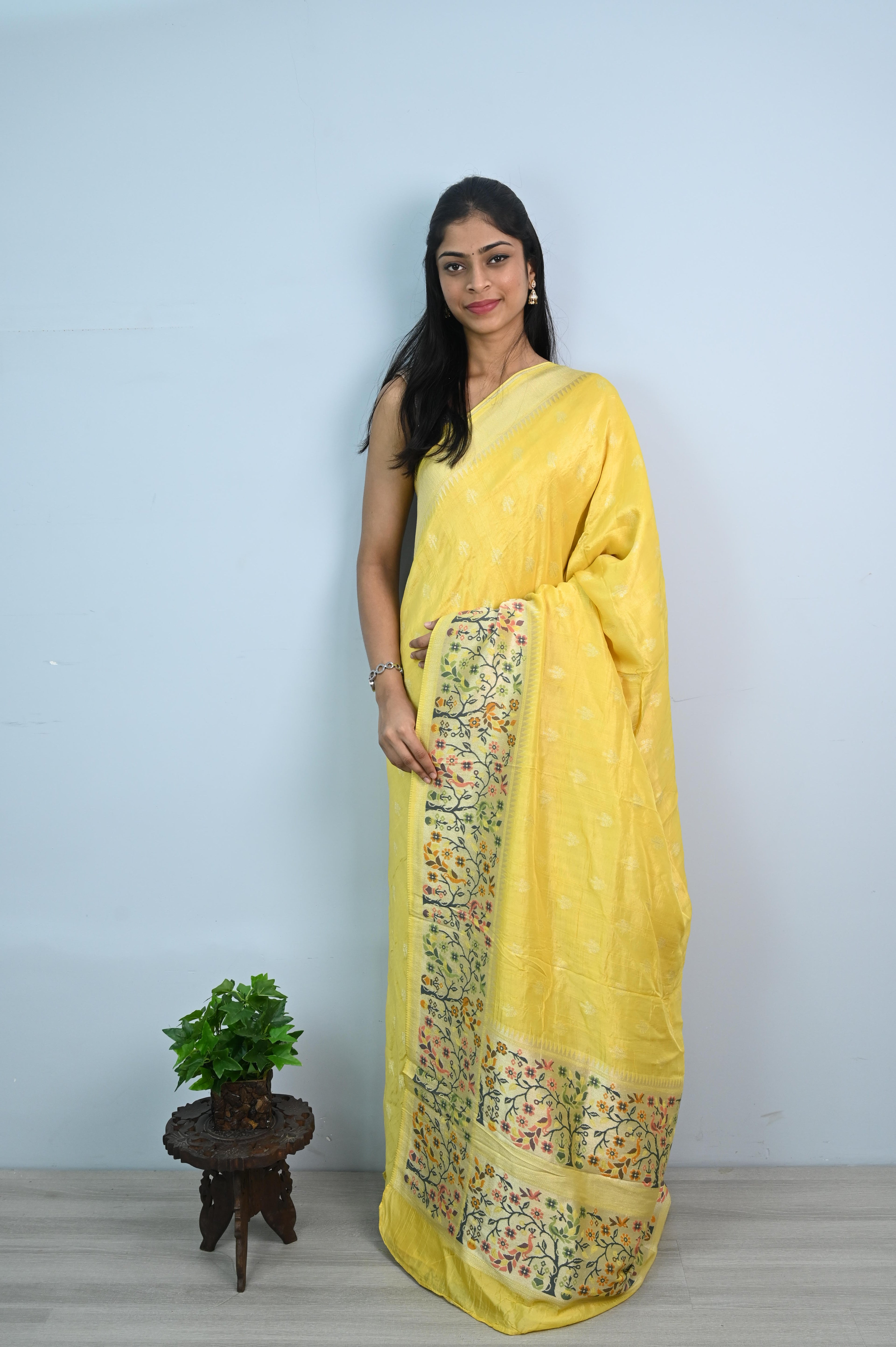 Tussar Georgette Silk Saree